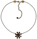 image for necklace pendant Magic Fireball brown smoked topaz antique silver