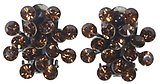 image for earring clip Magic Fireball brown smoked topaz antique silver