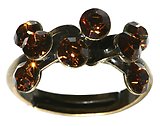 image for ring Magic Fireball brown smoked topaz antique silver (small)