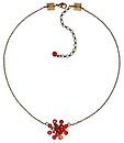image for necklace pendant Magic Fireball orange hyacinth antique silver