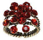image for ring Magic Fireball orange hyacinth antique silver (big)