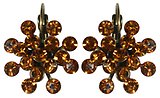 image for earring eurowire Magic Fireball yellow topaz antique silver