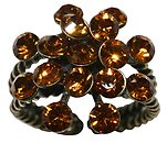 image for ring Magic Fireball yellow topaz antique silver (big)