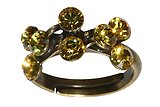 image for ring Magic Fireball yellow light topaz antique silver (small)