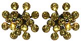image for earring stud Magic Fireball yellow light topaz antique silver (big)