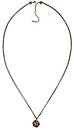 image for necklace pendant Disco Balls beige crystal golden shadow antique silver (long chain neckline)