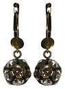 image for earring dangling Disco Balls beige crystal golden shadow PP 32 antique silver (PP32: crystal golden shadow)