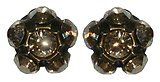 image for earring stud Disco Balls beige crystal golden shadow PP 18 antique silver (PP18: crystal golden shadow)