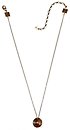 image for necklace pendant Rivoli beige crystal golden shadow antique silver (14 mm)