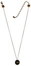 image for necklace pendant Rivoli green olivine antique silver (14 mm)