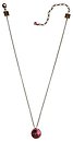 image for necklace pendant Rivoli pink light rose antique silver (14 mm)