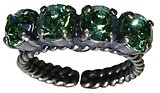 image for ring Colour Snake green peridot SS 29 antique silver (single row)