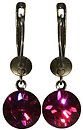 image for earring dangling Black Jack dark rose fuchsia SS 39 antique brass (glue setting)