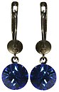 image for earring dangling Black Jack blue sapphire SS 39 antique brass (glue setting)