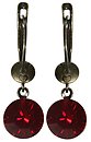 image for earring dangling Black Jack red siam ss 39 antique brass (glue setting)
