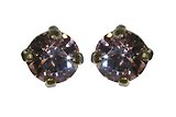 image for earring stud Black Jack pink vintage rose SS 29 antique brass (crank)
