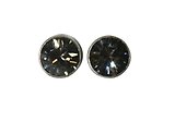 image for earring stud Black Jack grey black diamond PP 32 antique brass (glue setting)