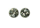 image for earring stud Black Jack light green chrysolite PP 32 antique brass (glue setting)