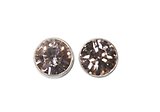 image for earring stud Black Jack pink vintage rose PP 32 antique brass (glue setting)