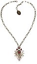 image for necklace pendant Die Liebe red antique silver