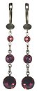 image for earring dangling Waterfalls coralline/dark rose antique brass (SS 12: padparadscha; SS 20: ruby & SS 34: indian pink)