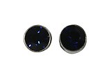 image for earring stud Black Jack blue dark indigo PP 32 antique brass (glue setting)