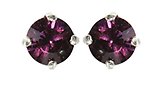 image for earring stud Black Jack lila amethyst SS 29 antique brass (crank)
