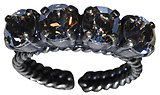 image for ring Colour Snake beige crystal golden shadow SS 29 antique silver (single row)