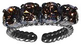 image for ring Colour Snake beige light smoked topaz SS 29 antique silver (single row)