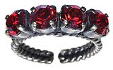 image for ring Colour Snake orange hyacinth SS 29 antique silver (single row)