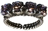 image for ring Colour Snake pink vintage rose SS 29 antique brass (single row)
