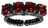 image for ring Colour Snake red light siam SS 29 antique silver (single row)