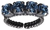 image for ring Colour Snake light blue light sapphire SS 29 antique silver (single row)