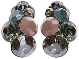 image for earring clip Petit Glamour pastel multi antique silver
