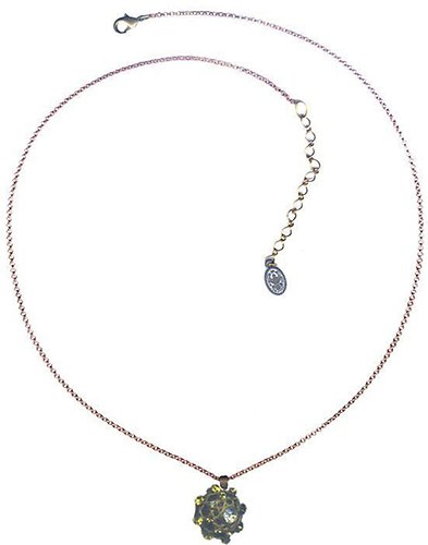 image for necklace pendant Oriental Architecture yellow   hang-in medium bended ball with stones on a chain neckline