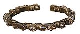 image for bracelet bangle Oriental Architecture beige antique brass