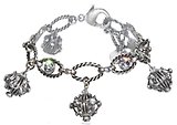 image for bracelet Oriental Architecture white antique silver