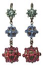 image for earring eurowire dangling Oriental Architecture multi antique brass