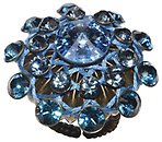 image for ring Oriental Architecture blue antique brass (big)