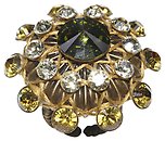 image for ring Oriental Architecture yellow antique brass (big)