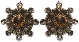 image for earring stud Oriental Architecture beige antique brass (flat round element)