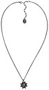 image for necklace pendant Oriental Architecture beige antique brass (hang-in medium bended ball with stones on a chain neckline)