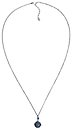 image for necklace (long) Oriental Architecture blue antique brass (hang-in SS 39: indicolite & small bended ball with stones on a chain neckline)