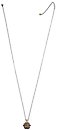 image for necklace (long) Oriental Architecture yellow antique brass (SS 24: lime & small bended ball with stones on a chain neckline)