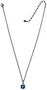 image for necklace pendant Oriental Architecture blue antique brass (flat round element)