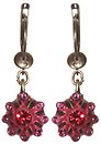 image for earring dangling Oriental Architecture pink antique brass