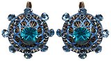 image for earring eurowire Oriental Architecture blue antique brass