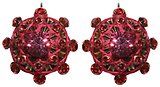 image for earring eurowire Oriental Architecture pink antique brass (big)