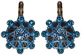 image for earring eurowire Oriental Architecture blue antique brass (medium)