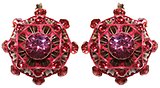 image for earring eurowire Oriental Architecture pink antique brass (medium)
